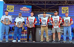 The 2010 B.A.S.S. Federation Nation Championship top finishers including national champion Brandon Palaniuk (4th from left) The 2010 B.A.S.S. Federation Nation Championship top finishers including national champion Brandon Palaniuk (4th from left)