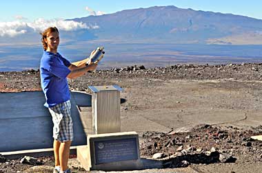 Aidan Colton at NOAA's Mauna Loa Observatory takes air flask samples to be analyzed for the industrial solvent methyl chloroform Aidan Colton at NOAA's Mauna Loa Observatory takes air flask samples to be analyzed for the industrial solvent methyl chloroform