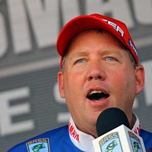 Waco Texas bass pro Alton Jones has a large lead after 5 Elite Series events in the 2011 Toyota Tundra Bassmaster Angler of the Year standings Waco Texas bass pro Alton Jones has a large lead after 5 Elite Series events in the 2011 Toyota Tundra Bassmaster Angler of the Year standings