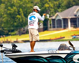 Casey Ashley lands a Lake Jordan bass on the way to winning the Bassmaster All-Star Semi-Final Casey Ashley lands a Lake Jordan bass on the way to winning the Bassmaster All-Star Semi-Final