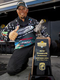Garneau Baits pro staffer Luke Gritter 
heads into the final day of the 2012 Bassmaster Southern Open on Harris Chain in 8th place