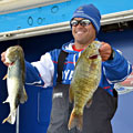 Dave Wolak wins the FLW Tour Lake Champlain bass tournament with 20 bass weighing 81 pounds