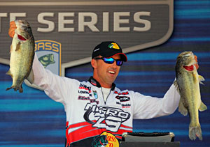 Edwin Evers moved into 2nd place in the 2011 Toyota Tundra Bassmaster Angler of the Year race going into the final Elite Series event Edwin Evers moved into 2nd place in the 2011 Toyota Tundra Bassmaster Angler of the Year race going into the final Elite Series event