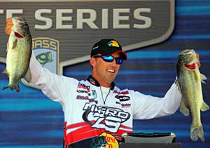 After leading day one and two, bass pro Edwin Evers settled for second place in the 2011 Pride of Georgia Elite Series tournament After leading day one and two, bass pro Edwin Evers settled for second place in the 2011 Pride of Georgia Elite Series tournament