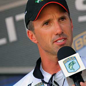 Elite angler Edwin Evers being interviewed during the West Point Lake Pride of Georgia Elite Series 2011 event Elite angler Edwin Evers being interviewed during the West Point Lake Pride of Georgia Elite Series 2011 event