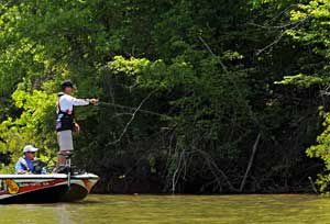 After leading the first two days at West Point Lake, Oklahoma pro Edwin Evers has slipped into third one ounce behind Kevin VanDam After leading the first two days at West Point Lake, Oklahoma pro Edwin Evers has slipped into third one ounce behind Kevin VanDam