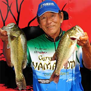 Gary Yamamoto of Texas weighed five bass totaling 15.73 pounds Thursday in the Bass Pro Shops PAA Tournament Series presented by Carrot Stix Gary Yamamoto of Texas weighed five bass totaling 15.73 pounds Thursday in the Bass Pro Shops PAA Tournament Series presented by Carrot Stix