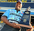 California's Ish Monroe takes the Bassmaster Northern Open title on Oneida Lake leading wire-to-wire with 15 bass weighing 51-2