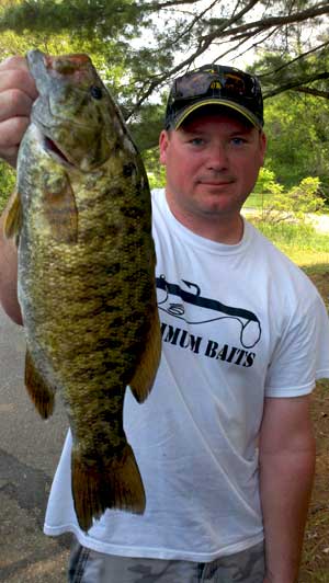 John Lytle caught the 4.29 pounds big smallmouth bass of the June 4, 2011 NBAA Livingston County 1 on 1 Challenge tournament John Lytle caught the 4.29 pounds big smallmouth bass of the June 4, 2011 NBAA Livingston County 1 on 1 Challenge tournament