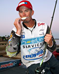Texan Keith Combs wins the Toyota Texas Bass Classic on Lake Conroe in a sudden death fish off against Michael Iaconelli by catching a 15 inch largemouth bass