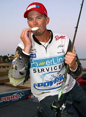 Texan Keith Combs wins the Toyota Texas Bass Classic on Lake Conroe in a sudden death fish off against Michael Iaconelli by catching a 15 inch largemouth bass Texan Keith Combs wins the Toyota Texas Bass Classic on Lake Conroe in a sudden death fish off against Michael Iaconelli by catching a 15 inch largemouth bass