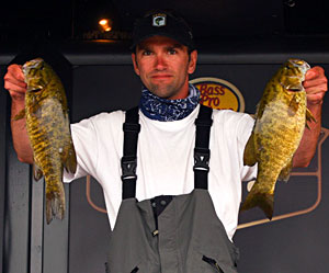 Co-angler Kevin Haley leads the non-boater pack in a tight race on Oneida Lake with a two-day total of 17-6 Co-angler Kevin Haley leads the non-boater pack in a tight race on Oneida Lake with a two-day total of 17-6