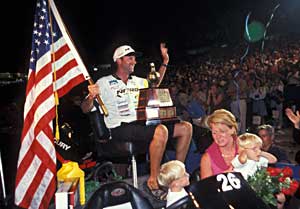 Michigan pro angler Kevin VanDam after his first Bassmaster Classic victory in 2001 at the Louisiana Delta Michigan pro angler Kevin VanDam after his first Bassmaster Classic victory in 2001 at the Louisiana Delta