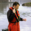 Kevin VanDam makes sure his tackle is ready for the 2011 Bassmaster Classic
