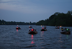 Scene from a 2009 bass tournament takeoff on Northeast Louisiana's Oauchita River Scene from a 2009 bass tournament takeoff on Northeast Louisiana's Oauchita River