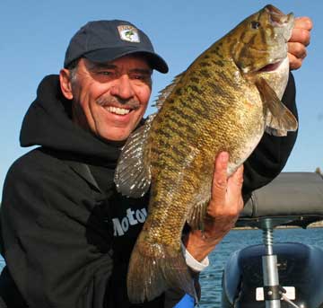 Louie’s largest smallmouth to date is a 6-14 beast taken from Burt Lake in Northern Michigan