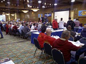 NBAA owner Jim Sprague and National Director Jack Horning go over the rules and setup of 2011 Championships Week at the packed Kentucky Dam Village Conference Center Wednesday NBAA owner Jim Sprague and National Director Jack Horning go over the rules and setup of 2011 Championships Week at the packed Kentucky Dam Village Conference Center Wednesday