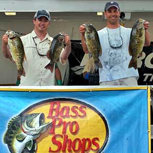 The team of Rob Ross and Adam Hilldore won the 2012 NBAA Lake St Clair Open bass tournament June 16 with 5 smallmouth bass weighin 21.47 pounds The team of Rob Ross and Adam Hilldore won the 2012 NBAA Lake St Clair Open bass tournament June 16 with 5 smallmouth bass weighin 21.47 pounds