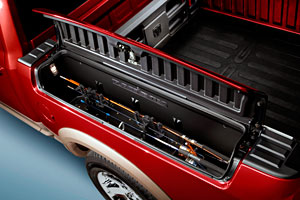 Ram Truck 'Outdoorsman' model showing some of the features built in just for outdoors people Ram Truck 'Outdoorsman' model showing some of the features built in just for outdoors people
