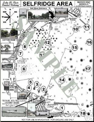 Lake St Clair Marked Map Sample Front