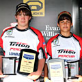Henry Schomaker and Zach Horrocks of West Virginia won the Mid-Atlantic Junior Bassmaster Divisional titles on Sylvan Lake