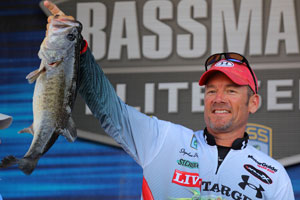 3rd place angler Stephen Browning weighs in a big largemouth bass from the Harris Chain 3rd place angler Stephen Browning weighs in a big largemouth bass from the Harris Chain