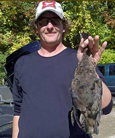 TheFishinPollock pulled off 
something new to the GreatLakesBass.com members' tournaments when he won the Big Ugly award on Skegemog Lake October 2, 2011 with a non-fish species 
capturing a Greenwing Teal duck