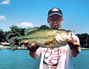 Andy Buss (Duke) with his 5-7 largemouth bass