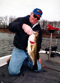 Larry Dekker with a Shallow A caught Largemouth Bass