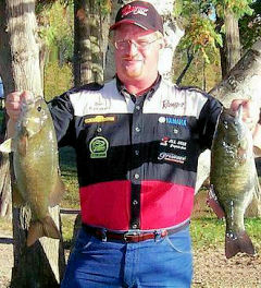 Dan with two solid Mullett Lake smallies