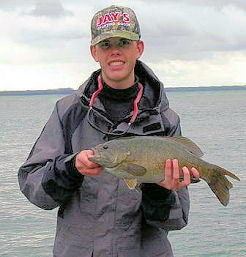 Troy Stokes with a 5 pound smallie