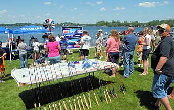 A big crowd and tons of great prizes await the kids at the 2008 TBF of Michigan Jr state championship on Lake Nepessing