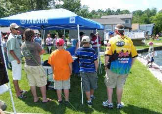 The kids line up at the 2008 TBF of Michigan Jr state championship weigh scales