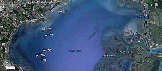 2012 MDNR Anchor Bay Lake St Clair trapnet locations map