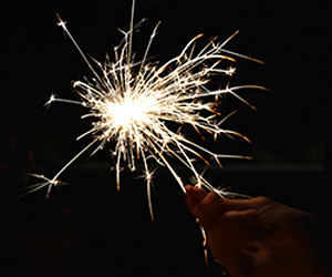 help prevent wildfires, the Department of Natural Resources urges people to place used fireworks, including sparklers, in a bucket of water after they’ve gone out. When thrown on the ground while they’re still hot, fireworks can cause grass fires that can spread to become wildfires. Photo Credit: MDNR