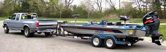 Dan Kimmel's truck and Ranger Bass boat