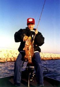 Brother Bob with a monster Saginaw Bay smallmouth – a real spinnerbait buster!