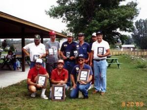 I like this picture because there are some other great anglers including a future superstar in it. I (lower right) finished 2nd at a Federation event on Muskegon Lake. 