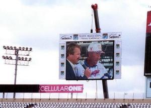 Michigan’s Federation angler at the Chicago Classic – Phil Jones looking like a pro on the big screen. 