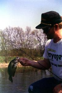 Most springs, we head to our favorite lakes to flip out some big crappie like this one.