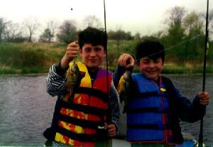Nick & Bob with a nice ‘gill & sunfish from L. Ovid – from a camping trip a long time ago. (Used in MOOD magazine)