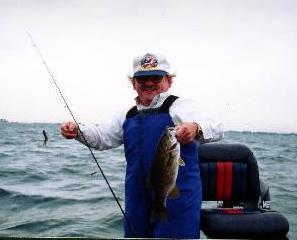 A smoke tube fooled this Lake St. Clair smallmouth for Len.